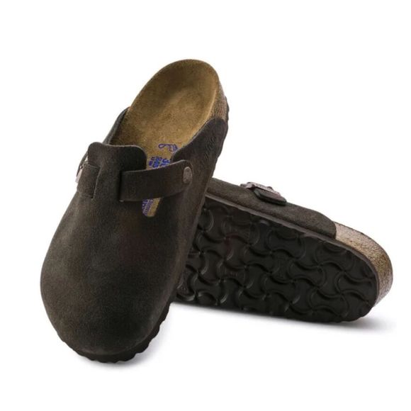 Birkenstock Boston Soft Footbed Clogs Gray suede Slide shoes Size 44 - Picture 7 of 12